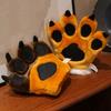 Furry Texture Faux Tiger Paw Gloves Stuffed Toys Bear Paw Plush Gloves  Role Playing