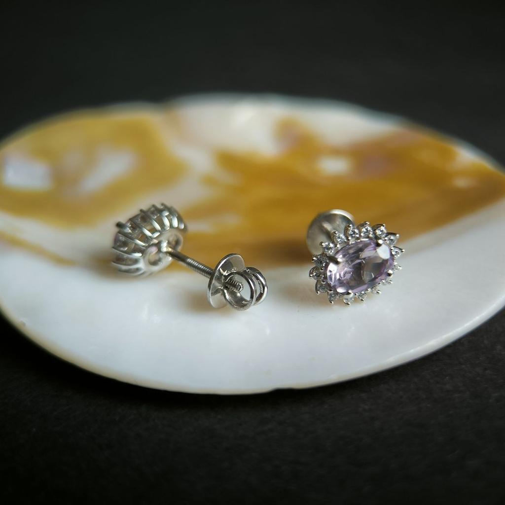 Silver Earrings with Natural Amethyst 1.677ct (2189152)