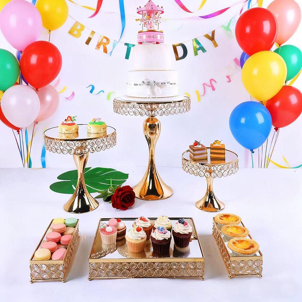 European Crystal Cake Stand: Wedding Decoration & Dessert Tray Ornament