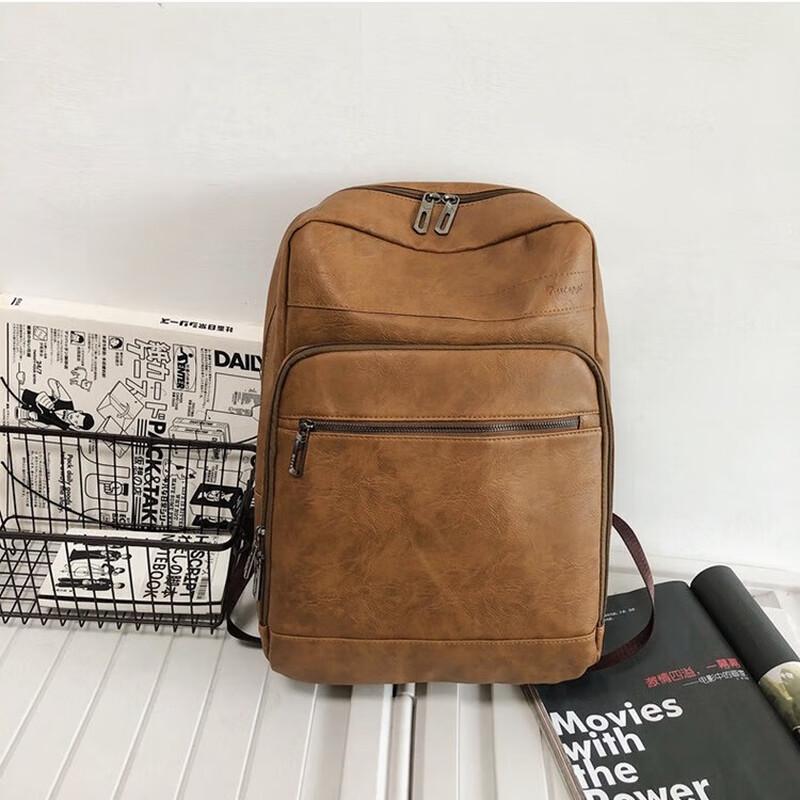 Li Shen Men s PU Laptop Travel Backpack 1