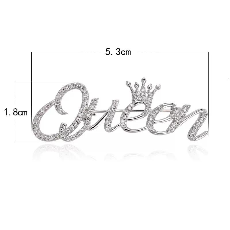 

Брошь Xiaoxiangfeng Alphabet Queen, высококачественная женская индивидуальная простая антибликовая булавка, универсальные высококачественные аксессуары для корсажа