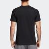Adidas Solid Color Logo Running Casual Short-Sleeve T-Shirt Men Tops Black S98742