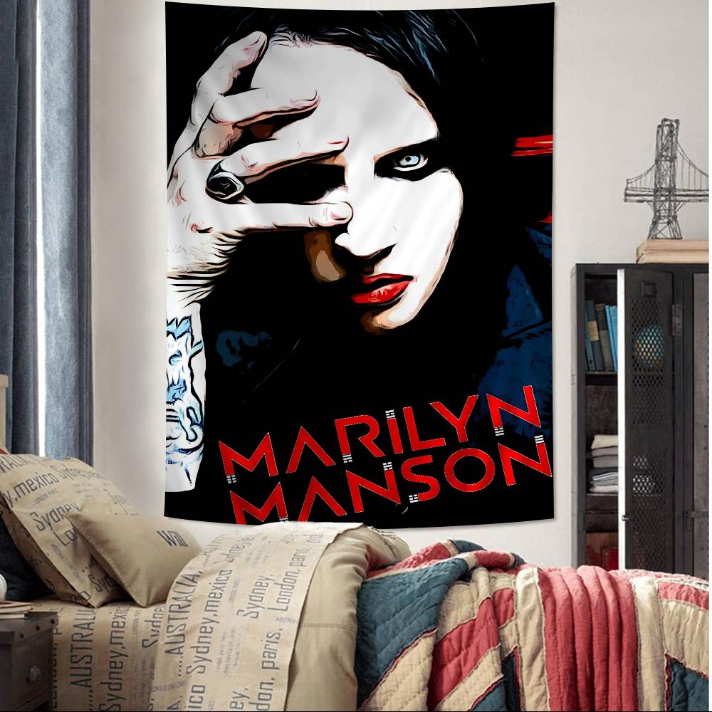 MMarilyn MManson Hanging Bohemian Tapestry for Living Room Home Dorm Decor Japanese Tapestry