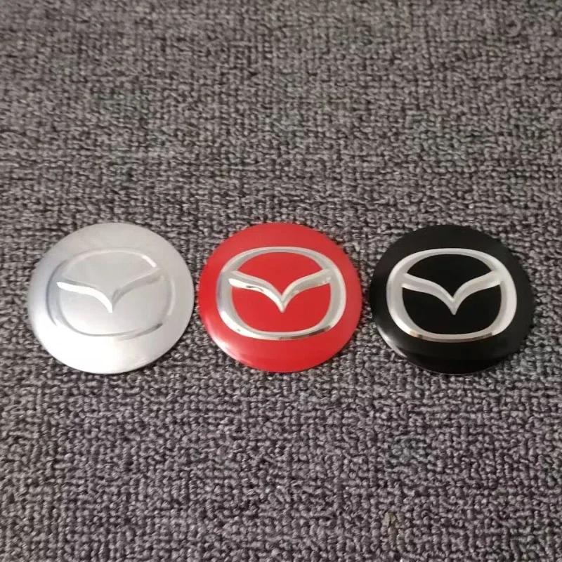 2025 Gorące Do Mazda MS 3 6 GH Atenza CX5 CX5 CX3 CX9 RX7 RX8 Axela 60mm 65mm Naklejka na Środkowe Dekielki Kół Samochodowych Auto Zewnętrzne Akcesoria