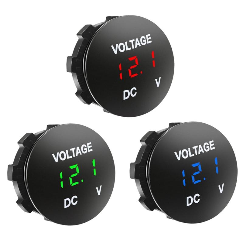 

for DC 12-24V Car LED Digital Voltmeter Auto Battery Gauge Panel зелений