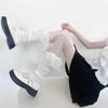 Womens Lolitas Knits Long Socks Lace Ruffle Flared Leg Warmers Harajuku Booties Socks Winter Warm Ankle Heap Socks