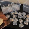 Transparent Plastic Mini Square Storage Box Covers Small Case for Pill Jewelry Earrings Dustproof Storage Pack Boxes