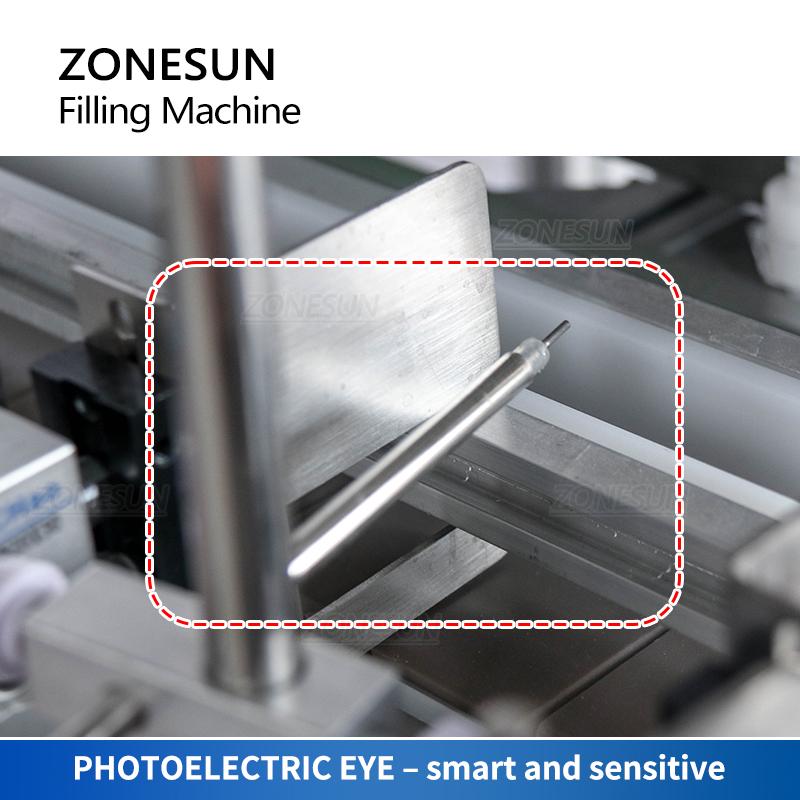 ZONESUN ZS-DTMP4AL Benchtop Automatic Four Injectable Heads Foamy Soap Liquid Essential Oil Drink Juice Bottle Filling Machine