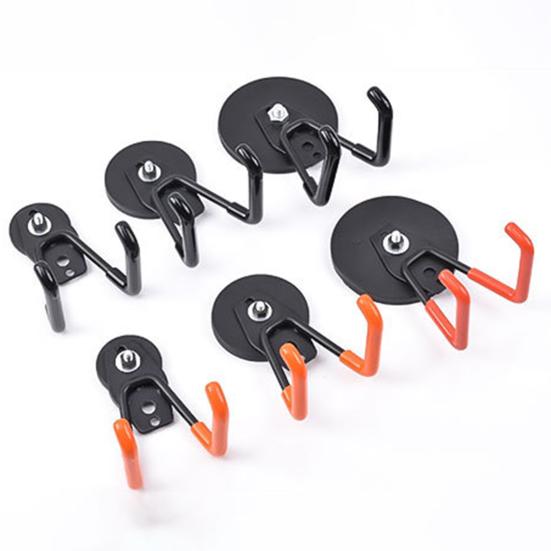 Heavy Duty Magnetic Utility Hook Strong Load-bearing PVC Anti-Slip Coating Easy Installation Garage Magnet Hook Storage Hanger