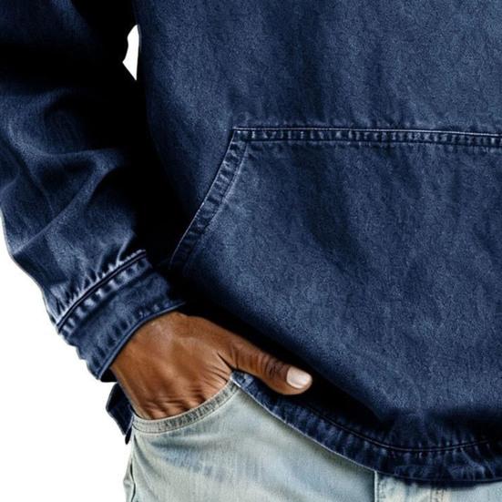 Herr Hoodie Långärmad Halv dragkedja Ståkrage Fickor fram Pullover Sweatshirt Enfärgad Huvtröjor Sport Skola Streetwear