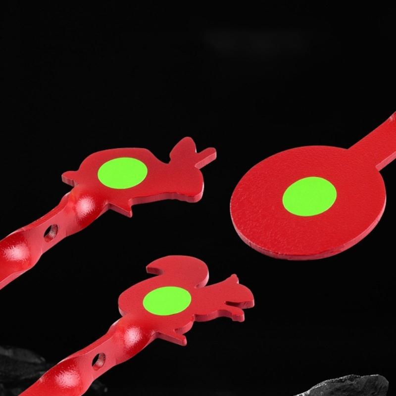 Thick Bidirectional Rotating Targets, 360-Degree Rotating Steel Targets Outdoor Catapults Practice Aiming Targets