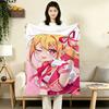 1PC Oshi No Ko Patterned Flannel Blanket Suitable For All Seasons For Home Decor Warmth And Comfort Gifts Holiday Present