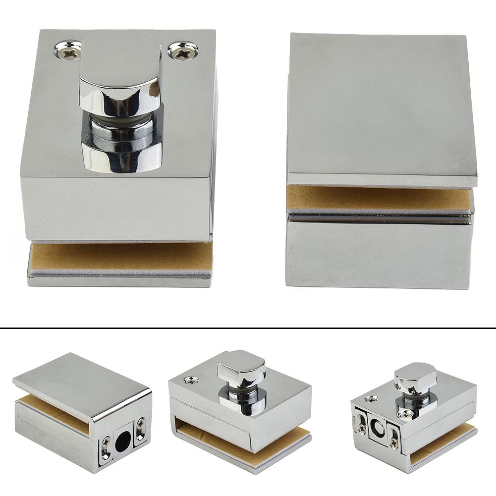 Glass Door Lock Shower Latch Lock Bolt Home Bathroom Toilet No Punching Single Door Ground Lock Zinc Alloy Latch Hardware