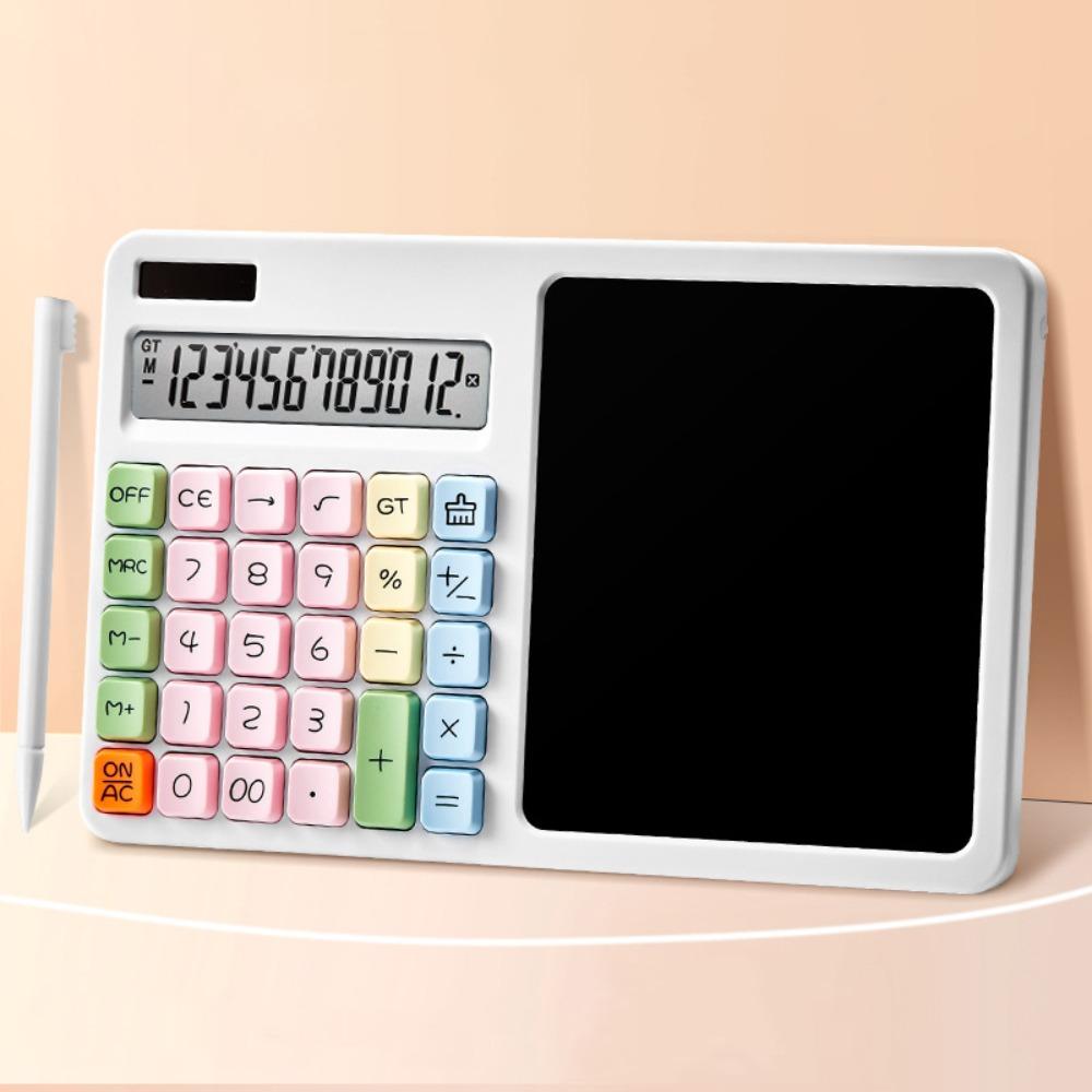 Large LCD Display Solar Calculator Dual Power Supply 12-Digit Calculator  Back To School