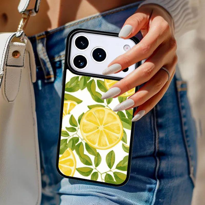 

Summer Fruit Lemon Phone Case For iPhone 17 Air 14 15 13 12 Max Cover For Apple 16e 11 Pro Max Plus Coque iPhone 14pro