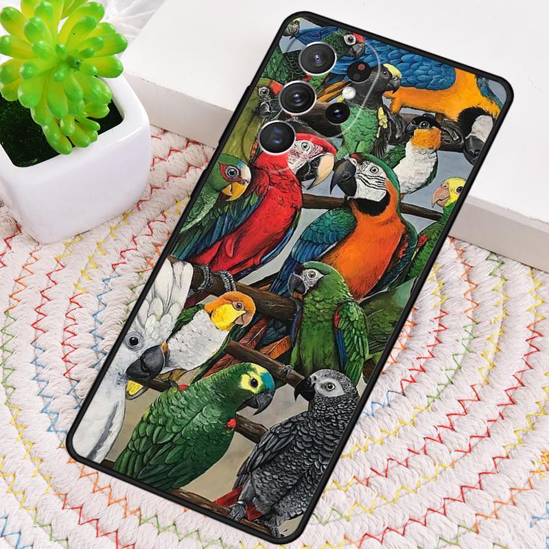 Animal Parrot Birds Phone Case for Samsung Galaxy Note 10 Pro S26 Ultra S23 S24 FE S25 S21 S22 PLUS Shockproof Cove