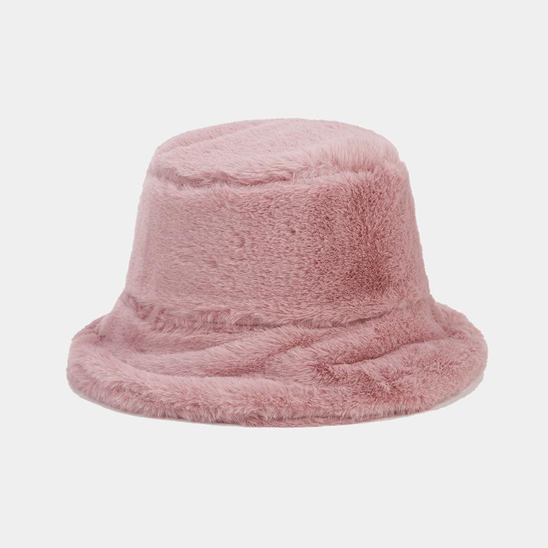 Faux Fur Winter Bucket Hat for Women Men Fluffy Warm Hat Women's Furry Fisherman Cap for Casual, Trips, Sports, Skiing