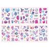 10 Sheetsset Children'S Colorful Glitter Tattoo Stickers Cartoon Animal Unicorn Butterfly Temporary Fake Tattoos Kids Gift