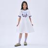[mardimercredi] KIDS FLARE DRESS FLOWERMARDI JARDIN VVD_WHITE LILAC