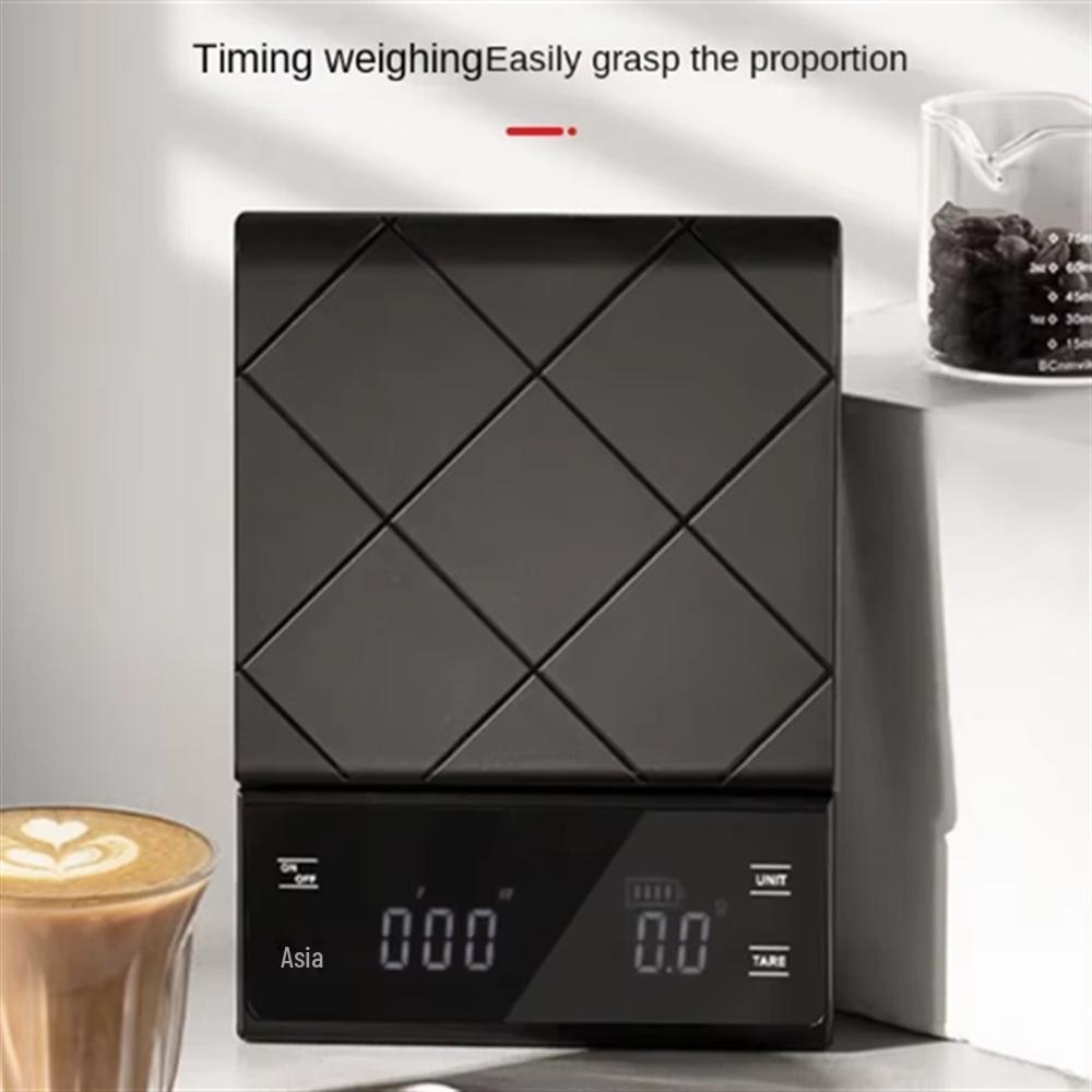 Digital Coffee Scale with Touchscreen, Pour-Over, Portable Timer, 3KG, Light Luxury Design