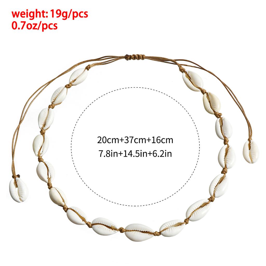 Accessories, Ocean Wind Shell Woven Necklace, Hawaiian Style Beach Series Shell Necklace Women