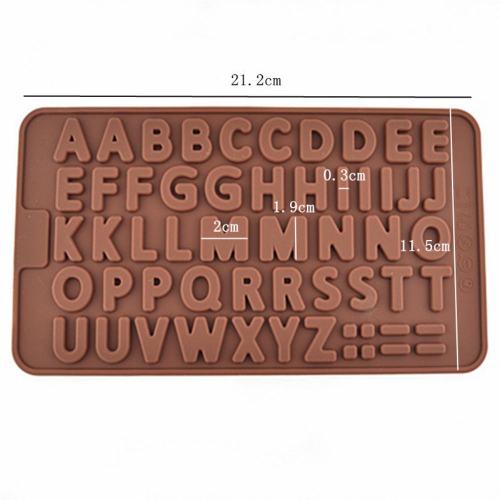 Baking Chocolate Mold 26 Alphanumeric Chocolate Silicone Mold Fondant Tool Mold