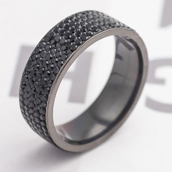 

Jianjie Изысканное женское кольцо любви черного, золотого и серебряного цвета - Идеально для юбилеев и праздников. Size 6 чёрный