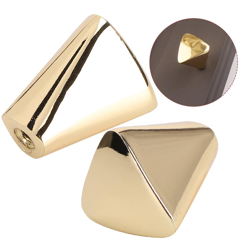 2 Sets Cabinet Knob Modern  Gold Zinc Alloy Wardrobe Drawer Kitchen Cupboard Door Pull Handle