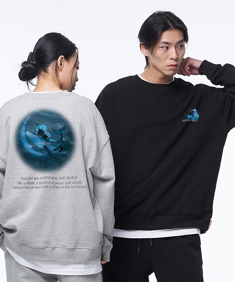 ARTISTWEAR [Atw] Moonlight Whale Sweatshirt