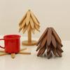 New Fashion Christmas Tree-Shaped Wooden Heat Resistant Creative Kitchen Table Decor Hot Pad for Dining Home