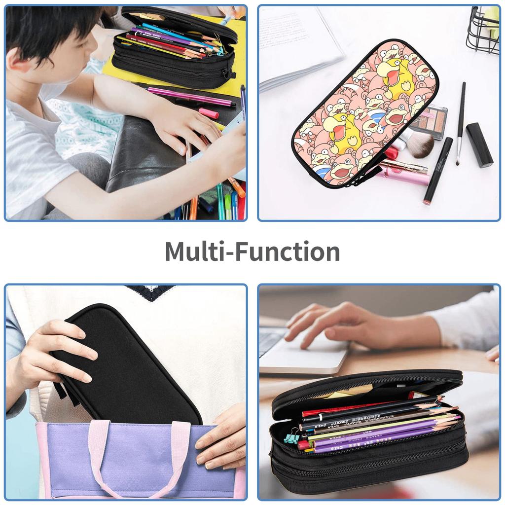 Custom Funny Pokemon Theme Large Capacity Bags for Child School Pencil Bag for Boys Gilrs Kids
