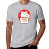 Ramen Noodles Cat TShirt quick drying blue archive men clothings