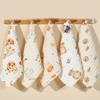 Gentle & Breathable Cotton Towel Handkerchief Wipes Baby Washcloth 6 Layers Baby Bibs Versatile Square Wipes for Bathing