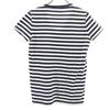 LACOSTE Border Pattern French sleeve V neck T-shirt 36 Navy Women Used