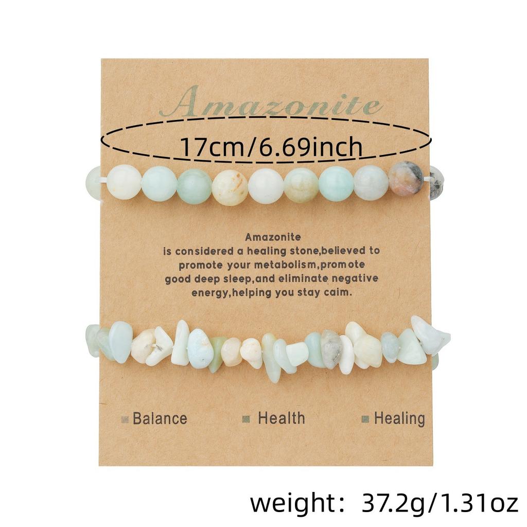 Popular natural stone beaded bracelet, European and American color high-end irregular crystal gravel bracelet.
