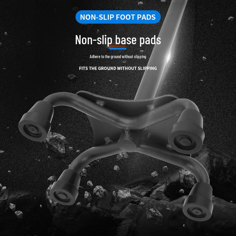 Teleskopkrücken aus Aluminiumlegierung für ältere Menschen mit gebogenem Griff