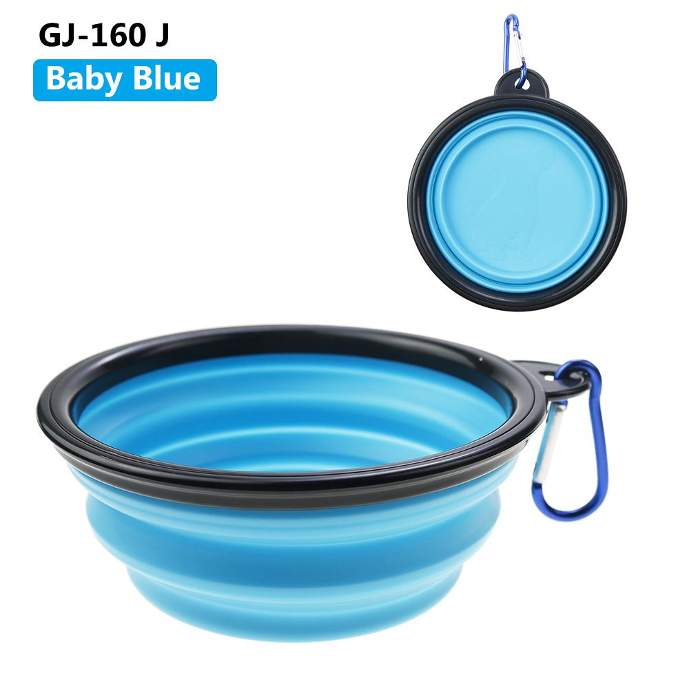 1 STuks 350ml Zachte Siliconen Hondenschaal Opvouwbaar Reizen Voor Draagbare Inklapbare Voedsel Water Voeding Ophangbare Opslag Geurloos