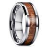 Fashion 8mm Men Titanium Wedding Rings Green Shell Inlay Stainless Steel Rings For Men Wedding Band Anniversary Birthday Gifts