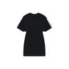 Fila Fusion Inline Letter Print Trendy Sports Slim Fit Short Sleeve Dress Women Dresses Black T11W332306F-BK