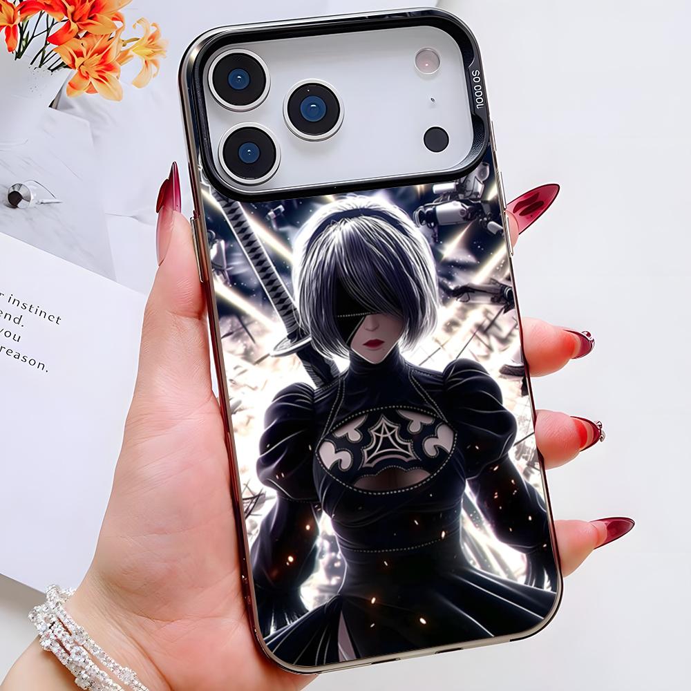 Nier Automata Game Phone Case For IPhone 17 Pro Max 16 Pro Max 15 14 13 11 12 Mini Xs X Xr 7 8 Plus Se Color Silver Cover