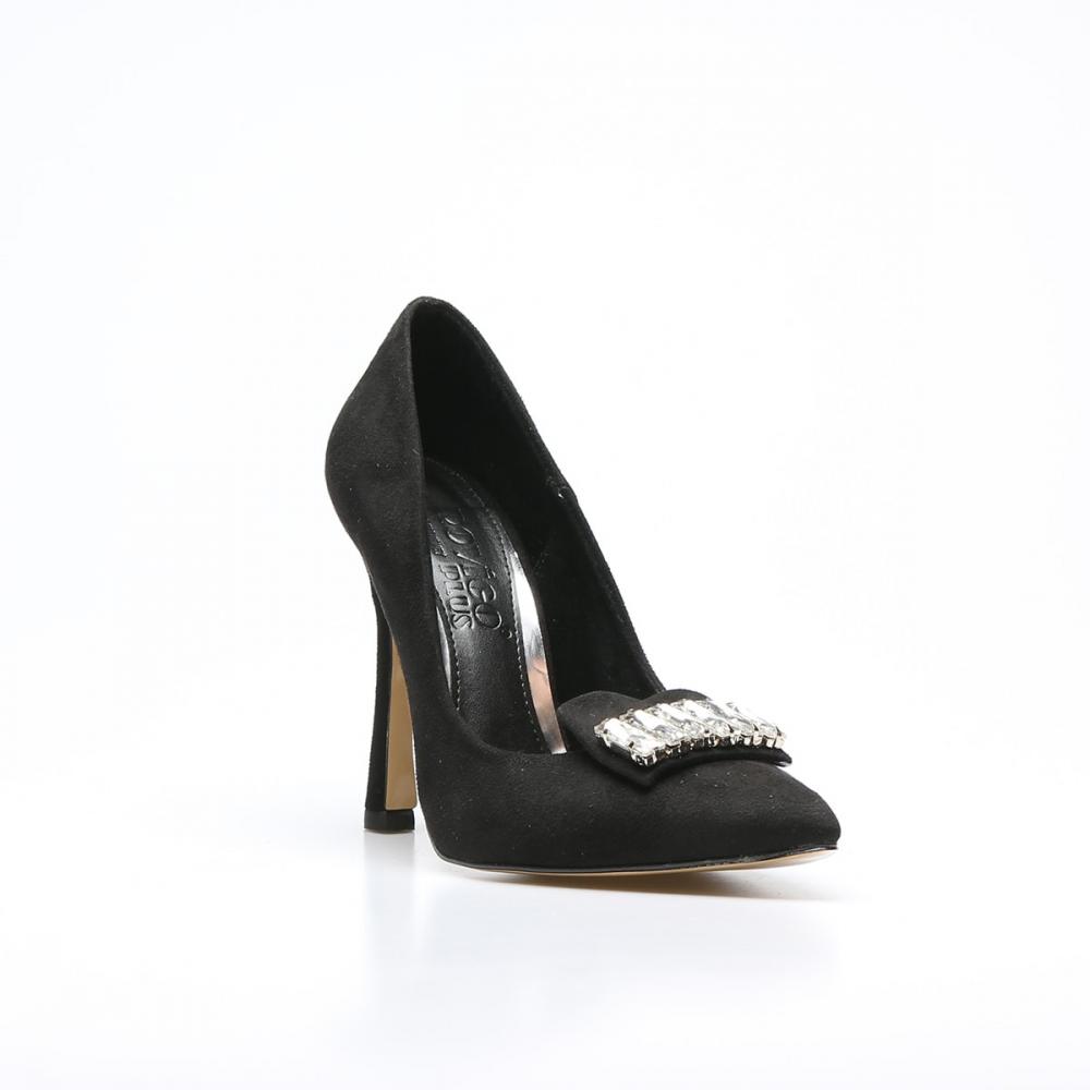 Black Suede Women's Stiletto Evening Shoes