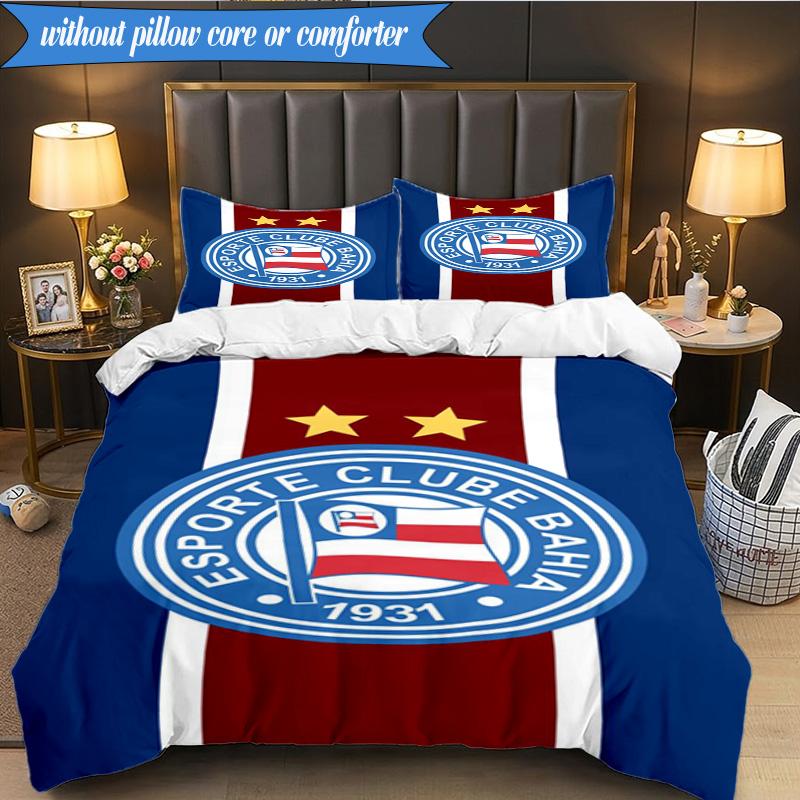 3PCS Esporte Clube Printed Soft Bedding Set,Including 1pc Duvet Cover And 2pcs Pillowcases Perfect for Bedroom, Dormitory, Fan gift