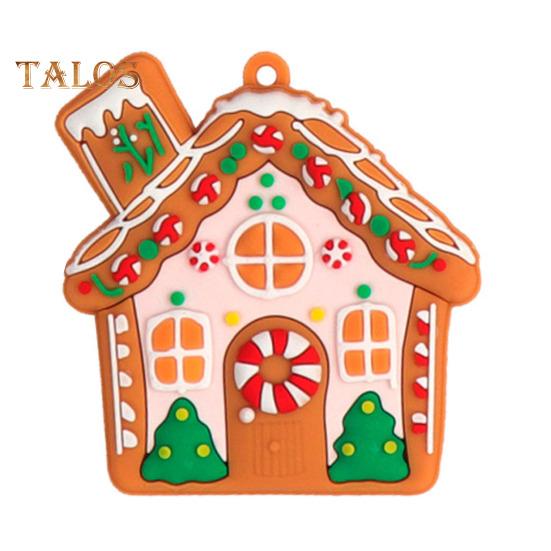 8/15/16st Juldekorationer Matlagning Pepparkakor Man Hus Hängande dekoration Holiday Trädhänge för hem Öppen spis Fönsterdekor