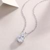 JIUZUAN Moissanite Necklace 18K Gold Plated 925 Silver Solitaire Pendant Minimalist Style Elegant Gift Comes with GRA Certificat