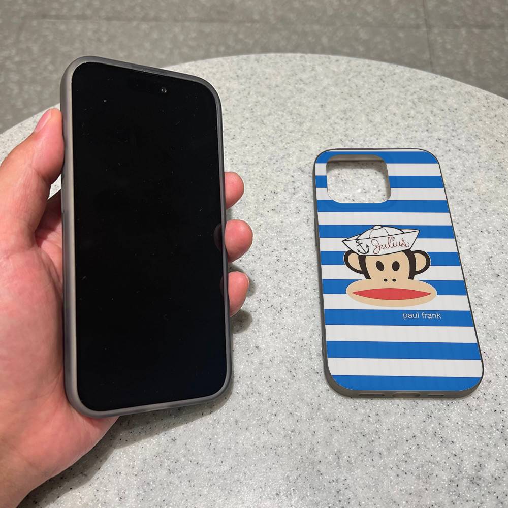 Famous Luxurious P-Paul F-Frank For IPhone 17 16 15 Plus Pro Max 12 14 Plus 11 13 Wave Corrugated Stripe Funda Phone Cover