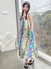 Girls' Bohemian Vacation Style Retro Dress