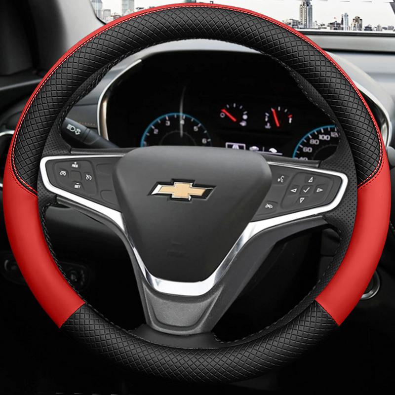 gjfp7 Microfiber Leather Car Steering Wheel Cover Non-slip breathable For Chevrolet Malibu XL 2015-2019 Equinox 2017-2019