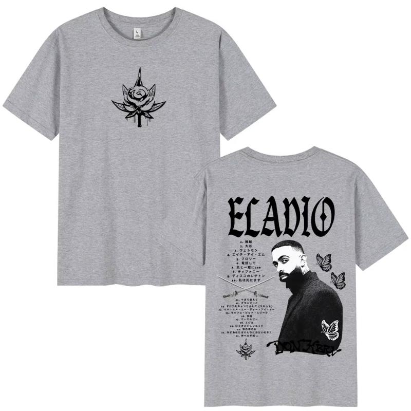 Eladio Carrion Don Kbrn 2025 Album Merch Tshirts Unisex Unisex Clothing Fashion Hip Hop T Shirts Casual Cotton Short Sleeve Tshirt