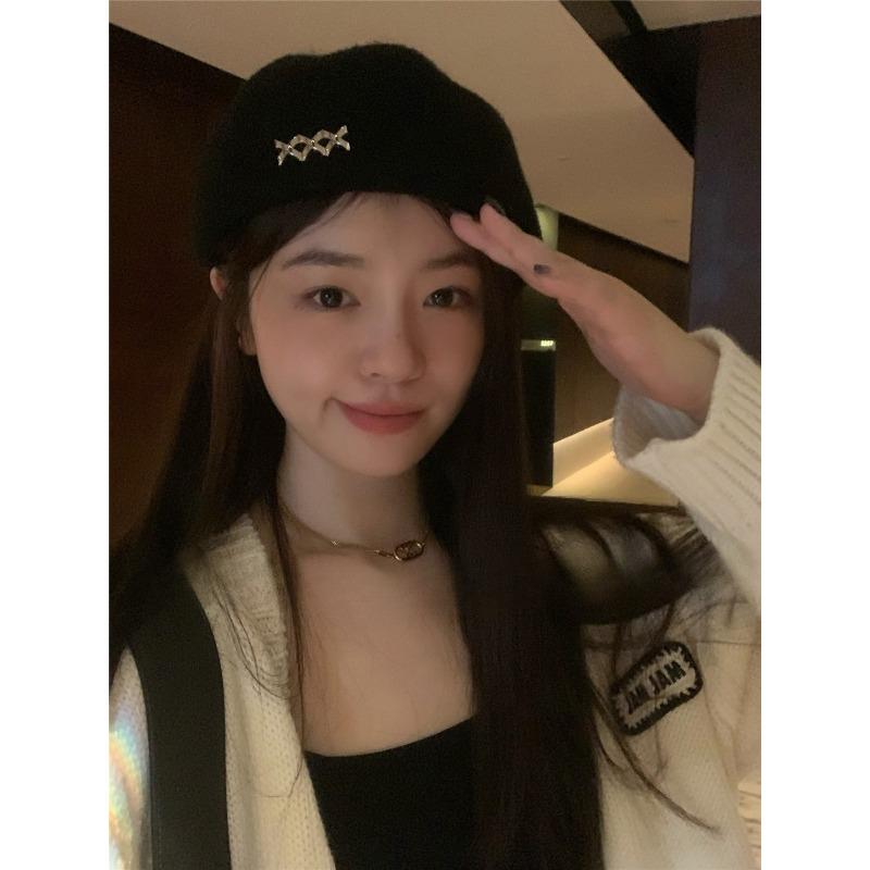 Big Head Beret Women's Autumn and Winter Face Showing Small Retro Japanese Painter Hat Korean Version Versatile Forward Hat