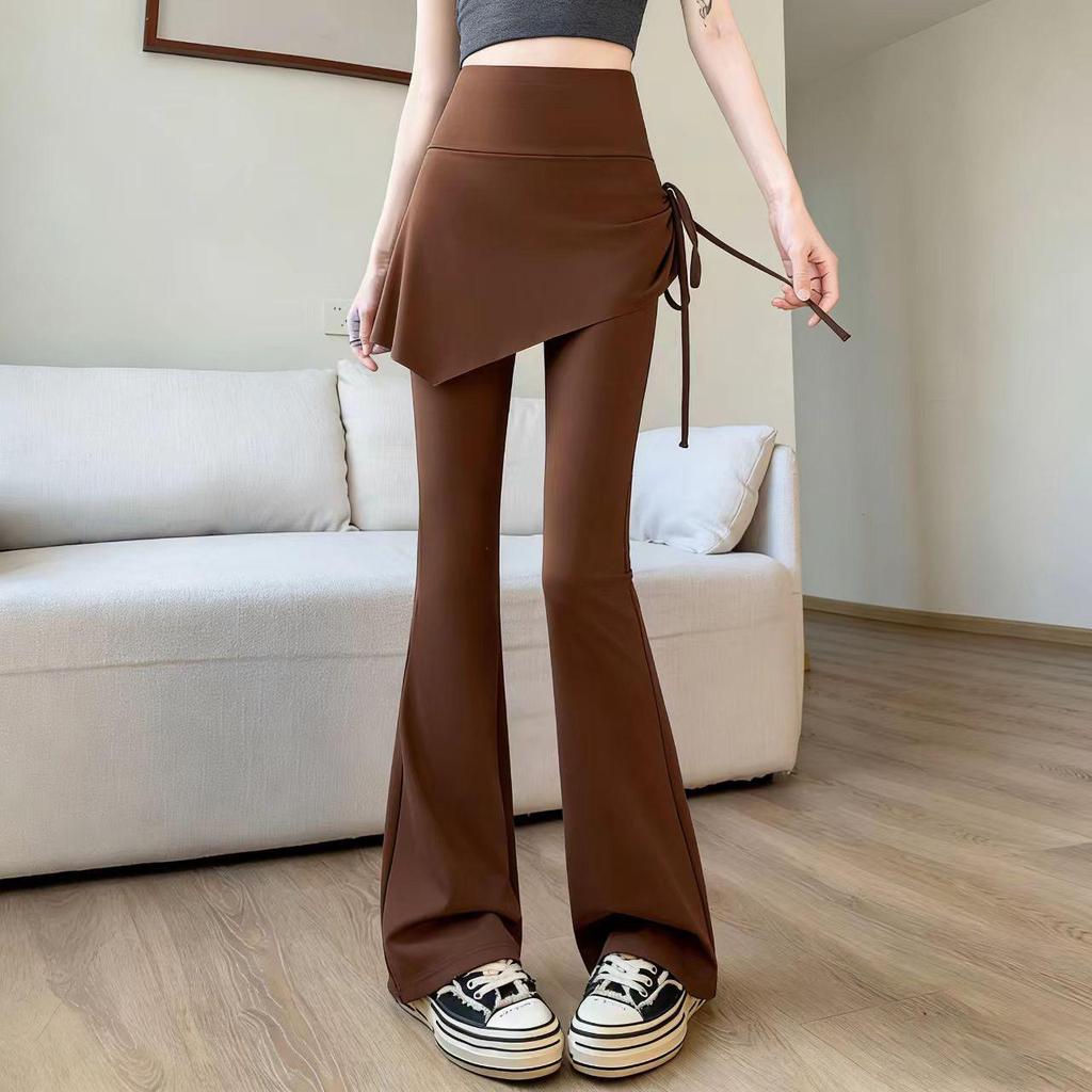 High-Waist Shark Micro-Flare Yogahose für Damen - Schlankmachende, Po-Hebende Sportbekleidung für Frühjahr/Herbst 2026
